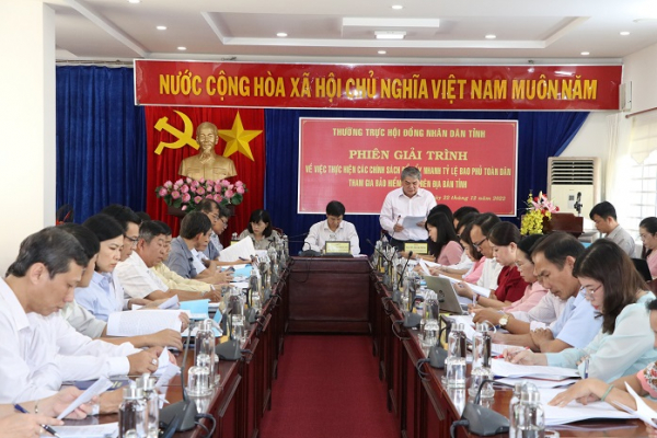 Thường trực HĐND tỉnh Tây Ninh tổ chức Phiên giải trình về việc thực hiện các chính sách đẩy nhanh tỷ lệ bao phủ toàn dân tham gia bảo hiểm y tế